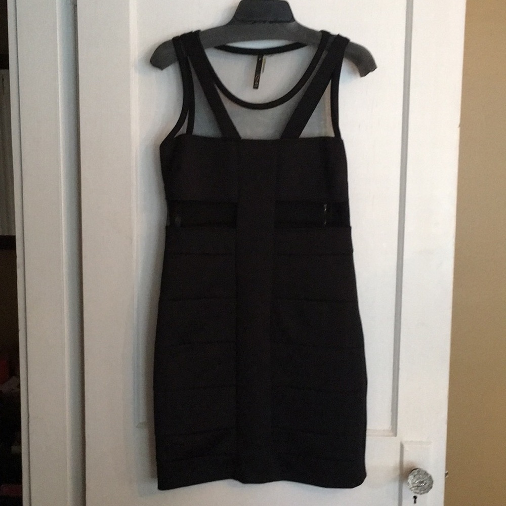 G&I USA Black Dress w/ Mesh peek through detail